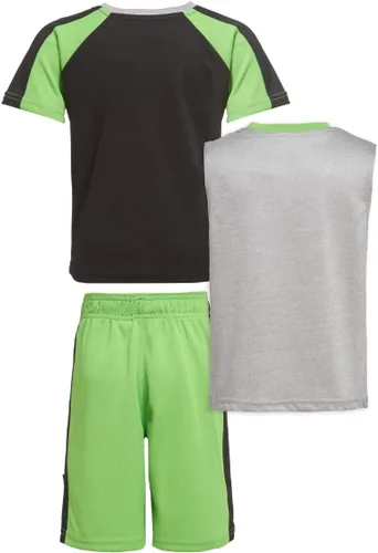 Vista 2 de Minecraft Conjunto de camiseta sin mangas de 3 piezas para niños Creepers