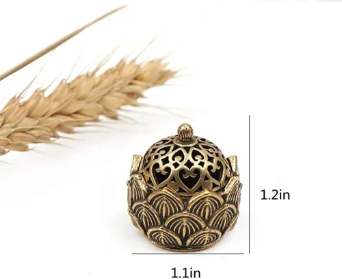 Vista 7 de Soporte de incienso de loto,Quemador de cono de olor pequeño,Mini regalo de decoración de flor de loto de estilo asiático 1 Lotus