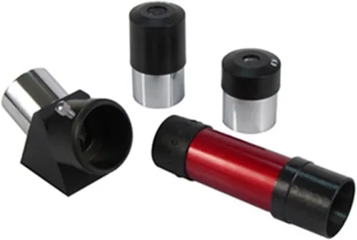 Vista 3 de Carson Red Planet - Telescopio refractor (25-2.205 x 3.150 in, RP-200), color rojo