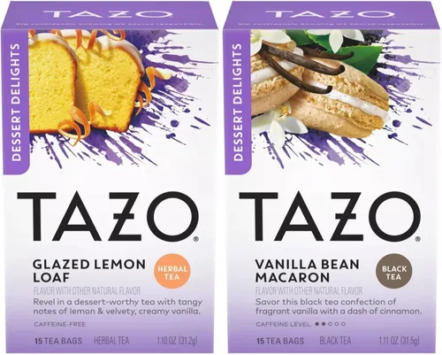 Vista 9 de TAZO Bolsitas de Té Muestra Surtido Paquete de Variedad Caja de Regalo (42 Unidades) 14 Sabores Diferentes Regalos para Ella Él Mujeres Hombres