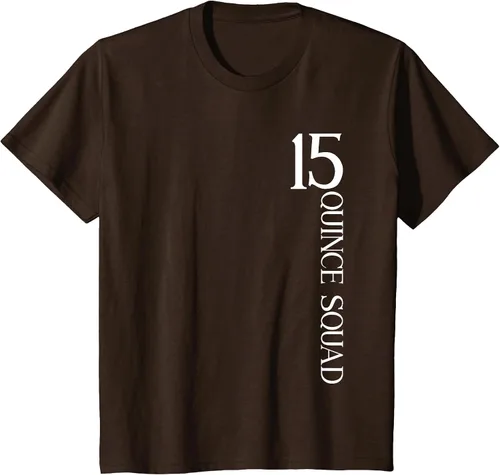 Vista 100 de Quince Squad Quinceanera 15th Birthday - Camiseta de quinceañera para niñas Asphalt Grey