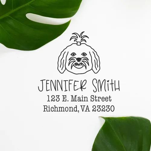 Vista 41 de Sello de dirección personalizado Basset Hound – Sello personalizable con nombre y dirección para sobres, ideal para amantes de los perros