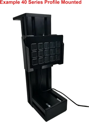 Vista 5 de Soporte de montaje universal y accesorios de montaje para el original Elgato Stream Deck Classic de 15 teclas. Diseñado para corredores Sim