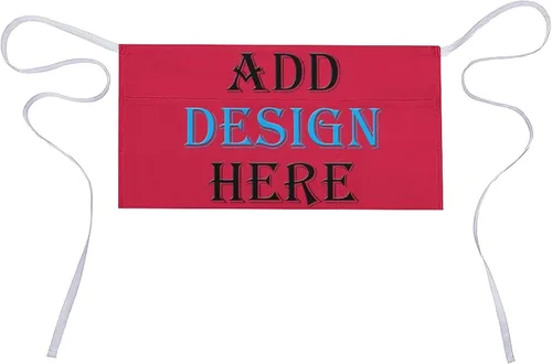 Vista 27 de HooSo Delantal de cocina personalizado, diseño de nombre, logotipo, foto, delantal de poliéster ajustable con dos bolsillos delanteros