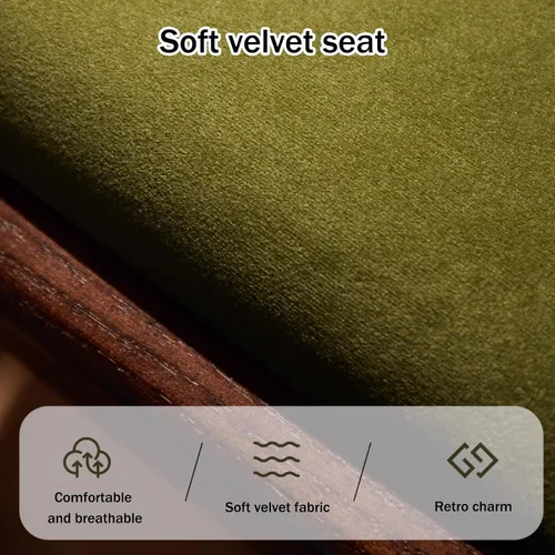 Vista 4 de Sillas de comedor, modernas sillas de comedor de madera, silla de cocina tapizada, taburete sin brazos de granja, silla ocasional para cocina, sala