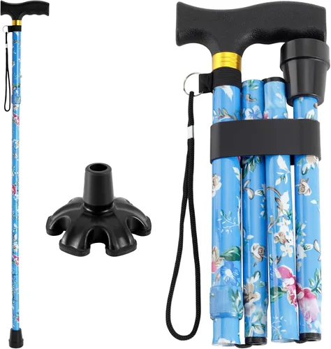 Vista 8 de Walking Cane PANZHENG Cane for Man/Woman Mobility & Daily Living Aids 5-Level Height Adjustable Walking Stick Comfortable Plastic T-Handle