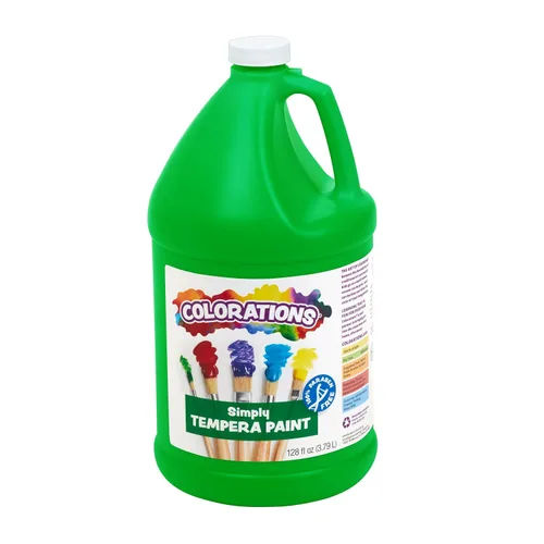 Vista 19 de Colorations Pintura de témpera simple sin parabenos para niños, juego de 11 galones, pintura vibrante para póster y aula, fabricada en Estados