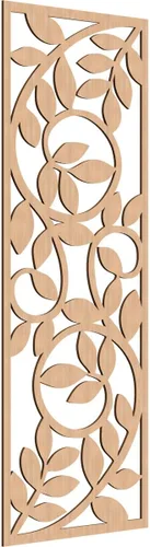 Vista 184 de 9 3/8"W x 24 3/8"H x 1/4"T Utica Decorativo Fretwork Madera Paneles de Pared, Abedul