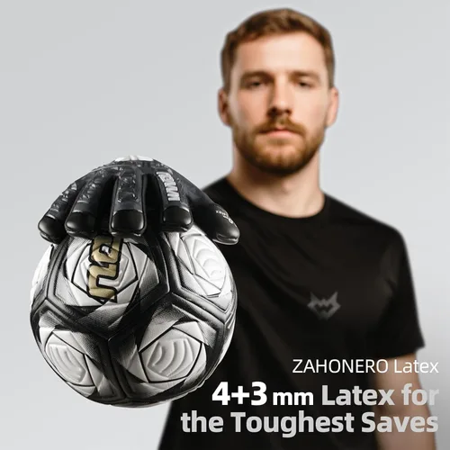 Vista 3 de WVVOU Guantes de portero de fútbol para adultos y jóvenes, guantes de portero de alto rendimiento con 5 protectores de dedos desmontables, guantes