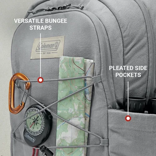 Vista 4 de Coleman Backroads 30-Can Soft Cooler Backpack, Leak-Proof Portable Insulated Backpack Cooler, Keeps Contents Cold up to 24Hrs, Built-in Bottle Opener