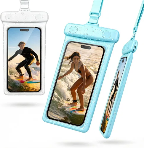 Vista 7 de wellhouse Funda impermeable para teléfono, funda impermeable para iPhone 17 16 15 14 13 Pro Max XS Samsung, IPX8 3D bolsa seca para teléfono celular