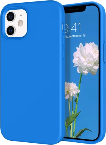 Vista 12 de DOMAVER for iPhone 12/12 Pro Case Smooth Liquid Silicone Soft Gel Rubber Microfiber Lining Cushion Protective Cover Compatible with iPhone 12/12