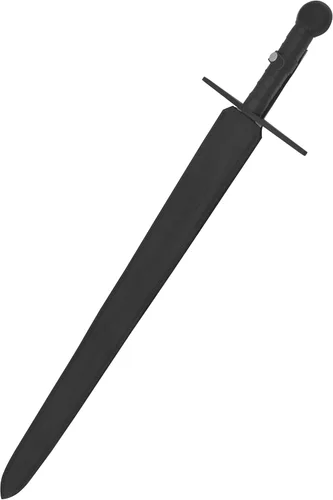 Vista 26 de Medieval Warrior Knights Templar Long Sword with Sheath Steel Guard, Leather Wrapped Handle