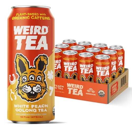 Vista 12 de Bebe Weird Organic Acai Pomegranate Yerba Mate – Latas de 16 onzas, 160 mg de cafeína orgánica, paquete de 12 – Alternativa a bebidas energéticas