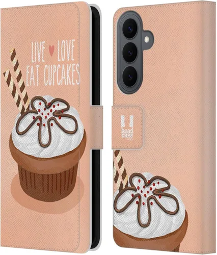 Vista 52 de Head Case Designs Assortment Cupcakes Happiness Leather Wallet Case Compatible with Samsung Galaxy A07 4G Surtido