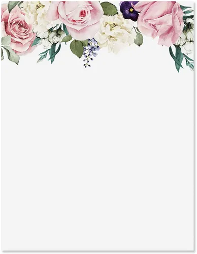 Vista 14 de Current Papel de Carta con Marco de Playa - Papeles de Papelería de Primavera con Borde Decorativo de Playa, Vacaciones Imprimibles, Bodas