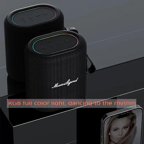 Vista 7 de E I F E R V22 Mini altavoz inalámbrico con graves dinámicos, diseño portátil de mano, Bluetooth 5.3, IPX6 impermeable, emparejamiento estéreo TWS