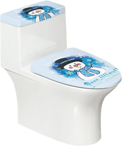 Vista 50 de Funda de asiento de inodoro de mármol blanco dorado para baño, cubierta de tapa de tanque de inodoro suave, 2 piezas, fundas de inodoro con tela