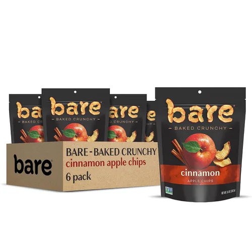 Vista 8 de Bare Chips de coco crujientes al horno desnudo, tostadas, 3 veces bolsas compartidas (6 pack)