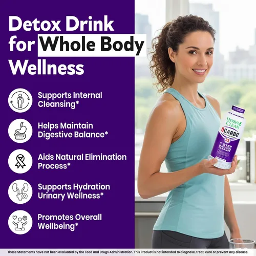 Vista 2 de Desintoxicante Herbal Clean, Q carbo 32, uva líquida, 32 onzas