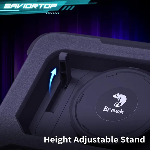 Vista 7 de Brook Saviortop - Almohadilla de refrigeración para laptop para videojuegos, enfriador de alta velocidad de 3500 RPM con ventilador turbo, soporte