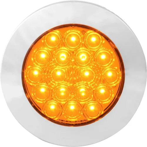 Vista 10 de GG Grand General 75870 Luz LED ámbar/ámbar (4" flota 18 brida montaje con bisel, 3 clavijas)
