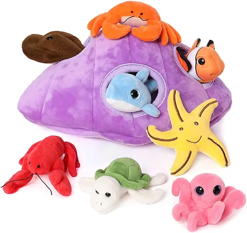 Vista 22 de Muiteiur 4 Piezas de Animales de Peluche de Perros, 8 Pulgadas Peluches de Perros a Granel con Corazón, Juguetes de Peluche Suaves de Cachorros