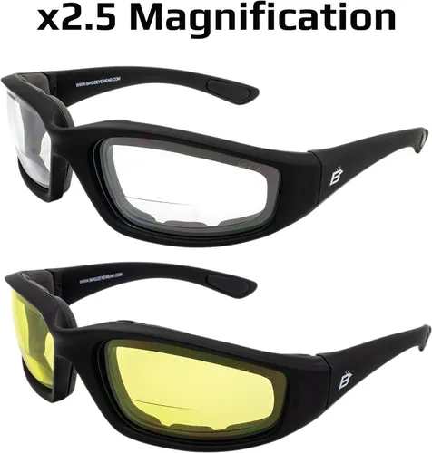 Vista 5 de 2 pares de gafas de sol bifocales Birdz Oriole 2.5X con lentes transparentes y amarillas