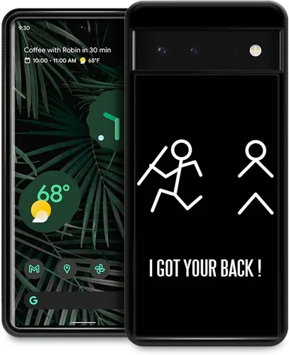 Vista 8 de CARLOCA Funda de acrílico duro compatible con Google Pixel 5, con texto en inglés "I Got Your Back", diseño gráfico de identidad, a prueba