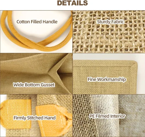 Vista 5 de 12 bolsas de mano con asa para dama de honor, regalos de boda, bolsa de regalo para mujer, bolsa de bienvenida reutilizable a granel para compras