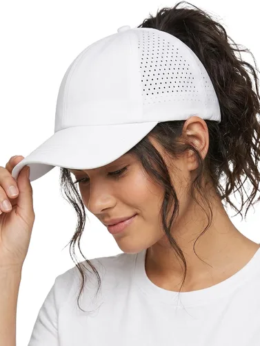 Vista 19 de Funky Junque - Sombrero de cola de caballo para mujer, gorra de béisbol con ajuste ajustable y cola de caballo alta cruzada para uso diario Paquete