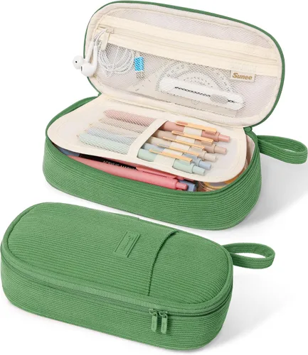 Vista 14 de Estuche Lindo para Lápices SUNEE, Funda Estética para Bolígrafos, Bolsa Grande para Lápices de Color con Cremallera, Almacenamiento y Organizador