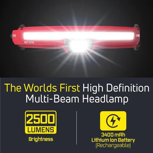 Vista 5 de Liteband Bundle PRO PureHD - Linterna frontal LED recargable de 2500 lúmenes con batería, linterna de cabeza brillante, luz para casco, lámparas
