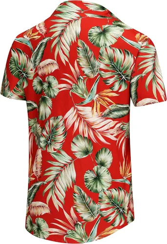 Vista 104 de KYKU - Camisa hawaiana funky para hombre, ropa tropical para vacaciones en Palm Beach