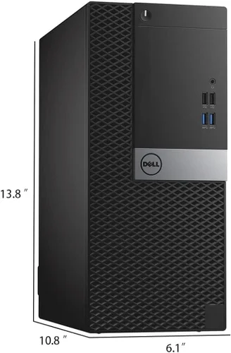 Vista 3 de Dell OptiPlex 7040 Mini Tower Desktop PC, Windows 11 Pro, Core i7-6700, 8GB RAM, 256GB SSD, Keyboard & Mouse (Renewed)