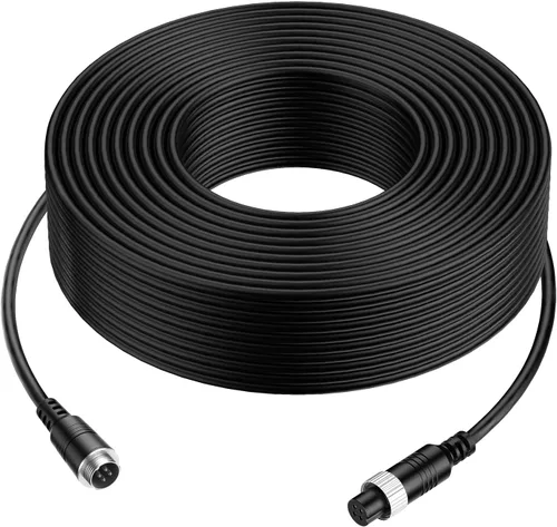 Vista 8 de EKYLIN Cable de extensión de video de coche de 16 pies y 16.4 ft, 4 pines, resistente al agua, a prueba de golpes, para cámara de visión trasera