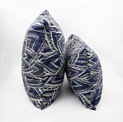 Vista 5 de Skully Fancy - Funda de cojín cuadrada moderna azul marino abstracta con cremallera oculta para sofá decorativo para el hogar, funda de cojín de 16