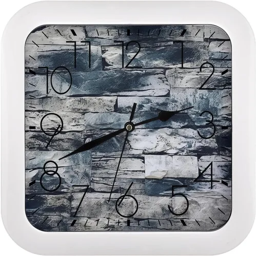 Vista 23 de 10" Square Modern Wall Clock,Animal Feathers Print Kitchen Clocks Wall Battery Operated,Silent Non Ticking Unique Funny Cute Wall Clock for Living
