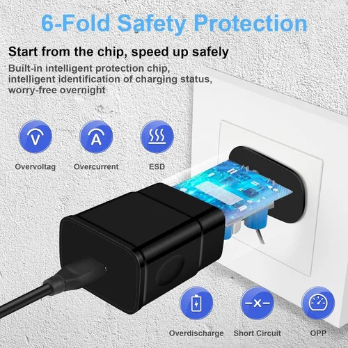Vista 4 de Cargador súper rápido tipo C, cargador de pared USB C de 25 W de carga rápida para Samsung Galaxy S25 Ultra/S24