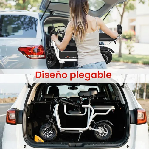 Vista 8 de EILLEO Scooter eléctrico adulto con asiento 48V, 750W 18.75mph, rango de 20 Blanco