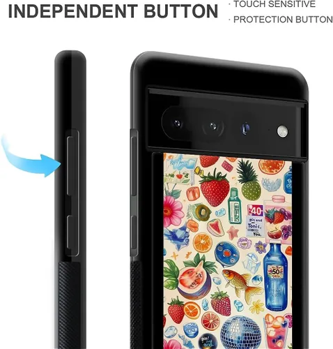 Vista 266 de Compatible con Google Pixel 4A 5G Mobile Case Creative Acrylic Panel trasero Silicona Protección Grip especialmente diseñado para Google Pixel 4A 5G