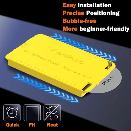 Vista 6 de Ferilinso Protector de pantalla de privacidad para iPhone Glass Back Ultra