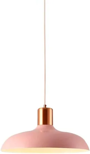 Vista 3 de Lámpara colgante de metal grande de 11.8 pulgadas, moderna lámpara colgante industrial colorida con pantalla de hierro, 39.3 pulgadas de altura