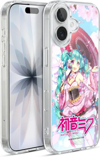 Vista 211 de Head Case Designs Licencia Oficial Hatsune Miku Gráficos Lindos Carcasa de Gel [Protección de Grado Militar] Compatible con Apple iPhone 7