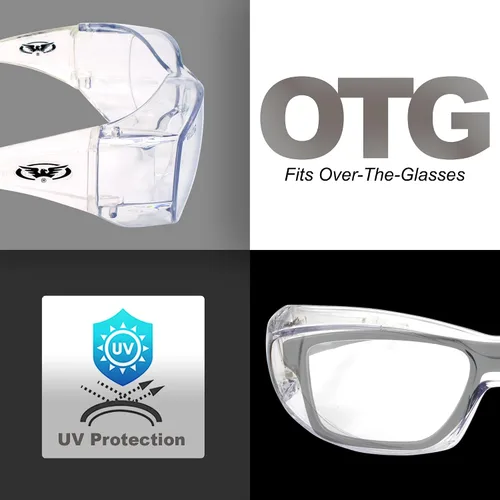 Vista 7 de Global Vision Gafas de seguridad de la serie Oversite Claro