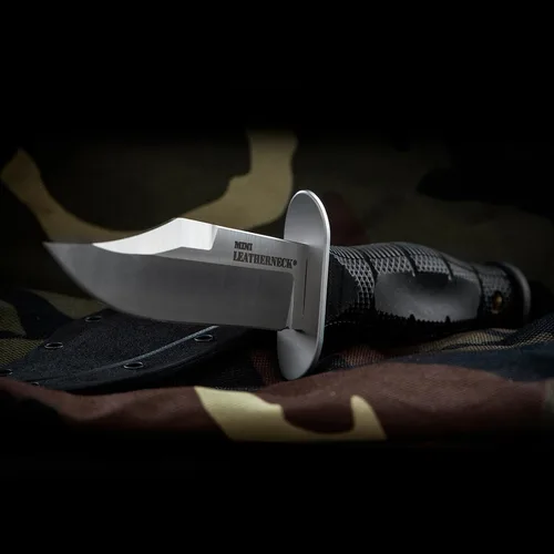 Vista 5 de Cold Steel Mini Leatherneck Clip Point Compacto Ligero 3.5" Cuchillo de Hoja Fija de Acero 8CR13MOV para Caza y Utilidad al Aire Libre, Mango