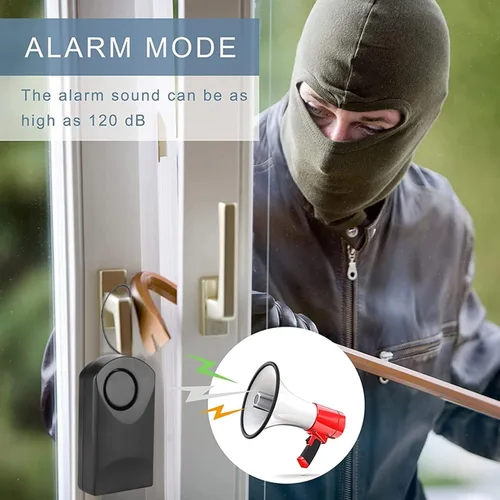 Vista 2 de Alarmas de puerta para tu hogar 120 dB sensor táctil antirrobo alarma de seguridad perilla de puerta