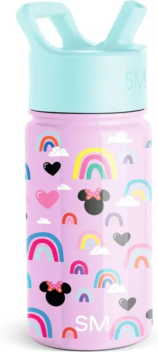 Vista 43 de Simple Modern Kids Summit - Botella de agua con tapa con pajilla, vaso de acero inoxidable de 14 onzas con aislamiento para niñas, para la escuela