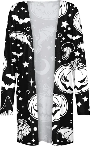 Vista 4 de TWGONE Halloween Cardigan for Women Dressy Lightweight Halloween Costumes 2023 Fall Fashion Open Front Tops with Pockets