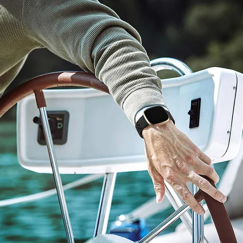 Vista 5 de Maledan Compatible con Fitbit Sense Band Fitbit Versa 3 Band Fitbit Sense 2 Band Fitbit Versa 4 Bandas, correa de reloj deportiva impermeable